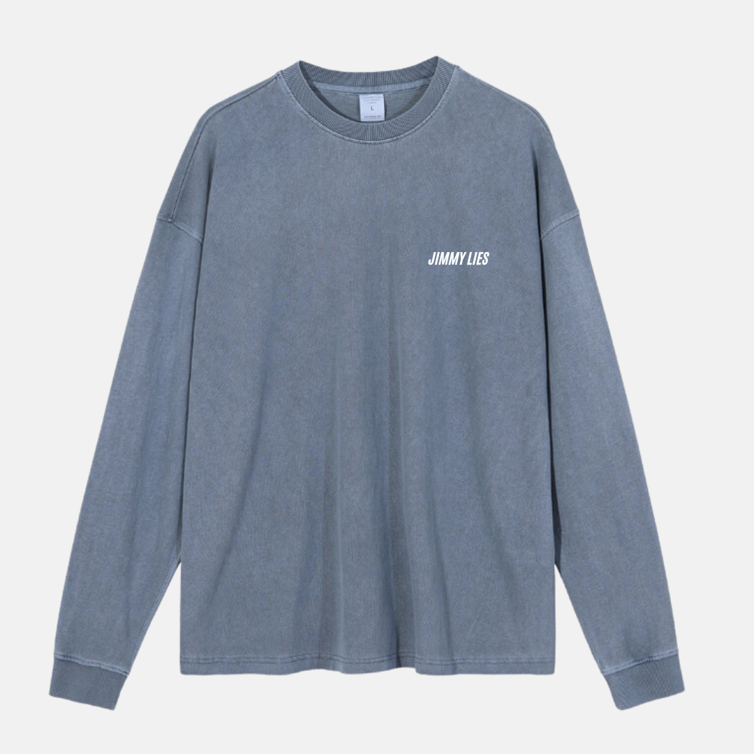 FLOWERS BLUE LONG TEE