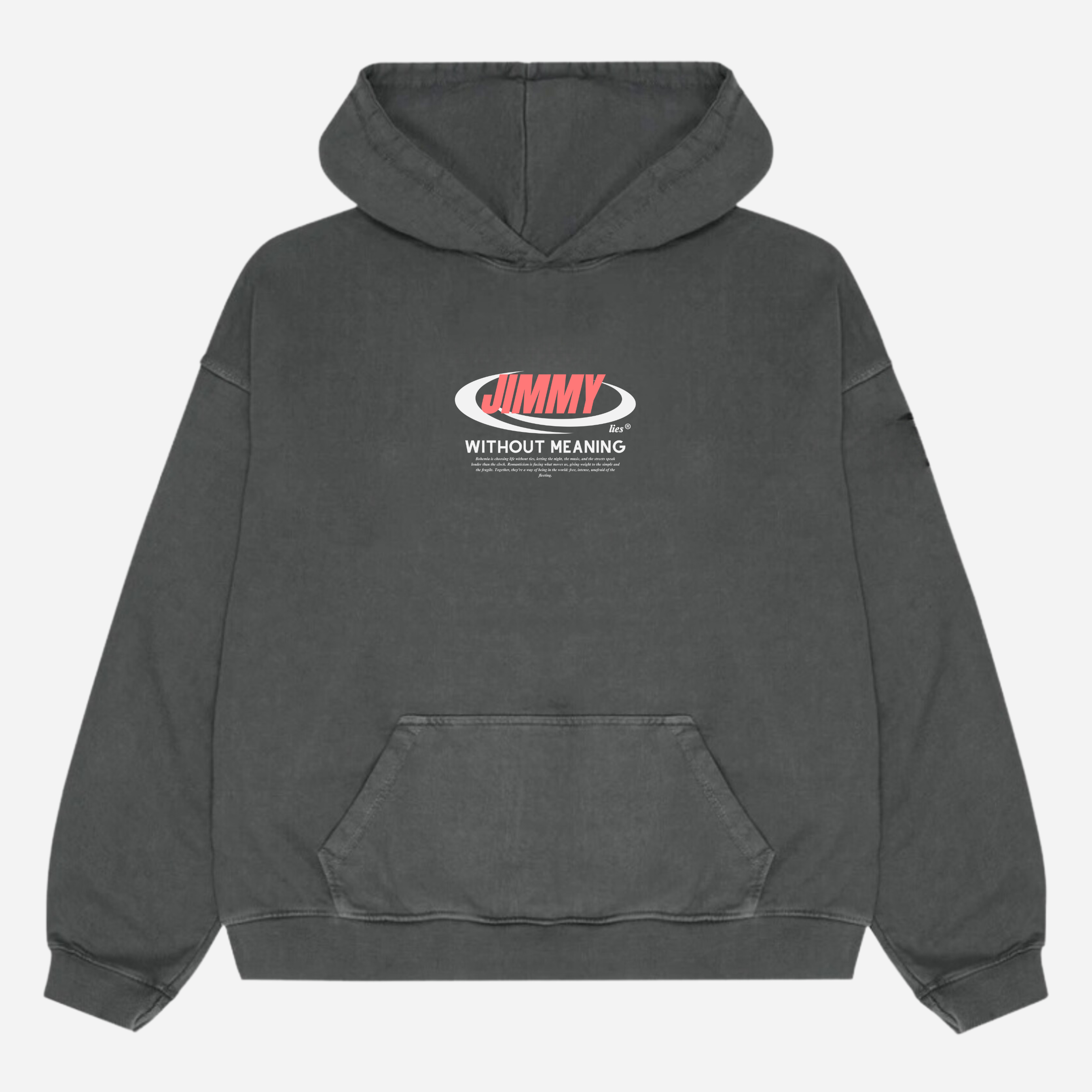 CHARCOAL RETRO HOODIE