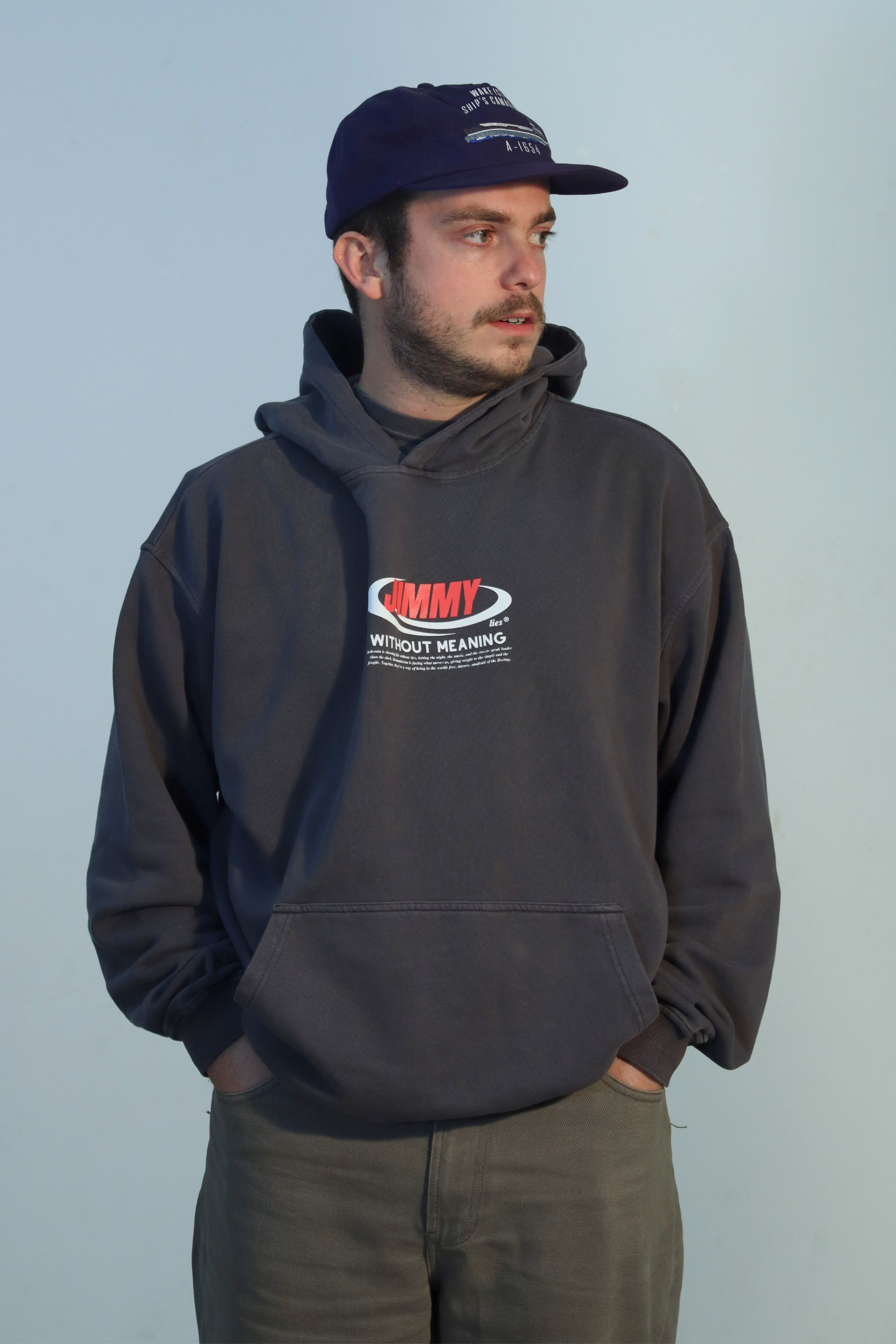CHARCOAL RETRO HOODIE