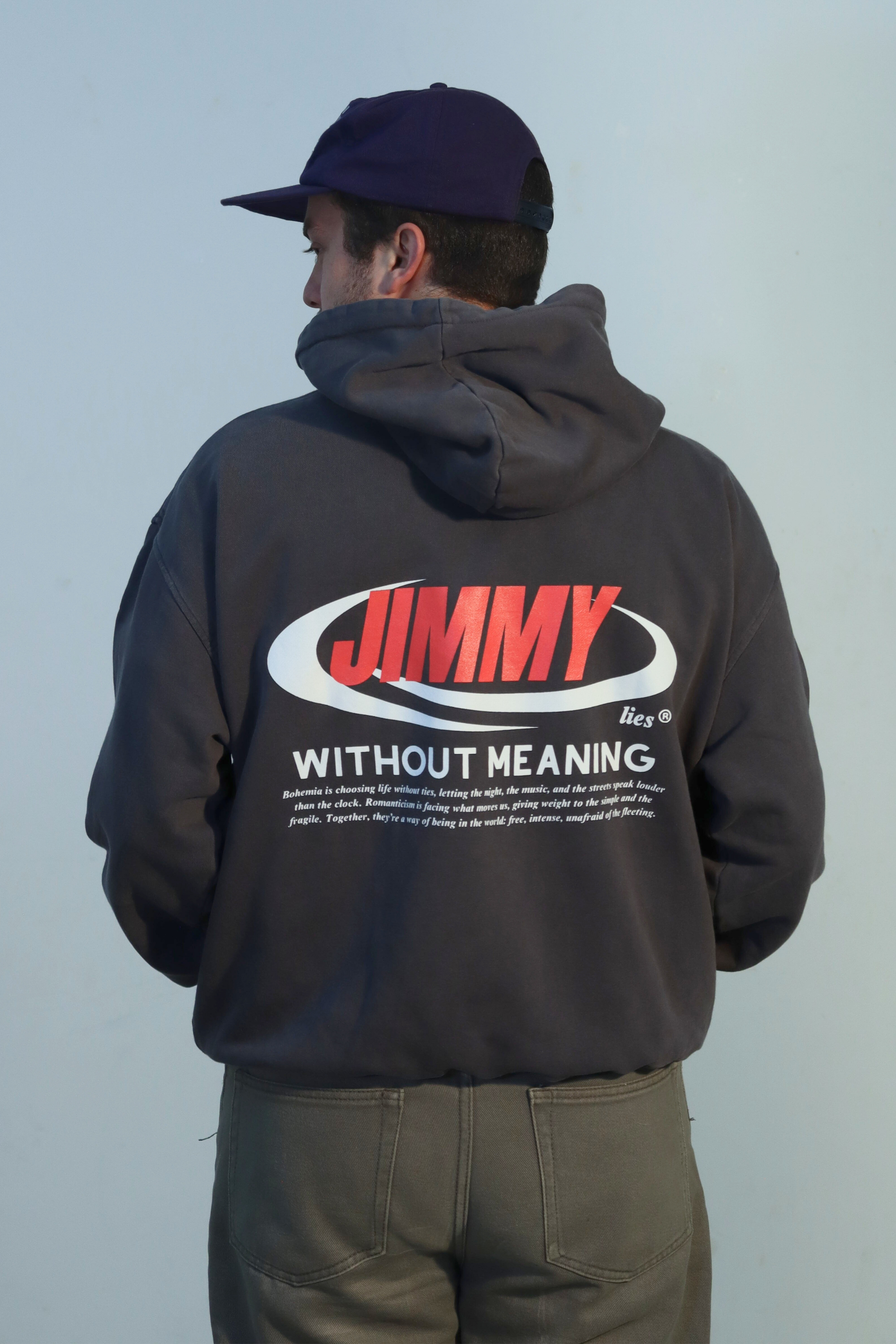 CHARCOAL RETRO HOODIE