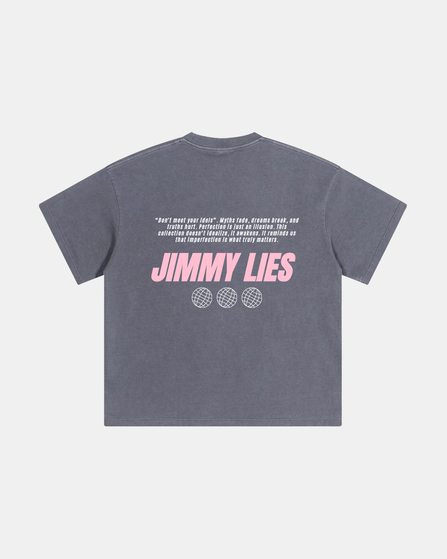 CONTRAST PINK GREY TEE