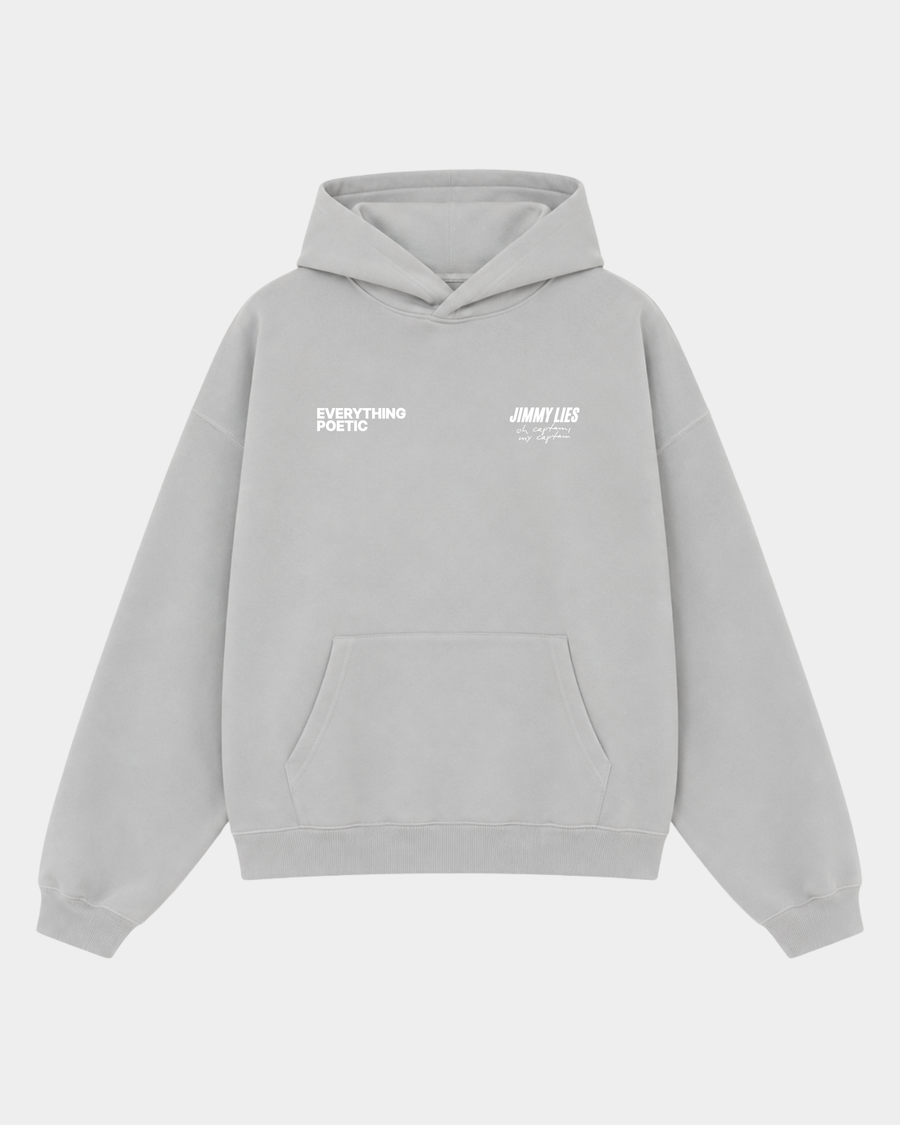 LIGHT GREY RETRO HOODIE