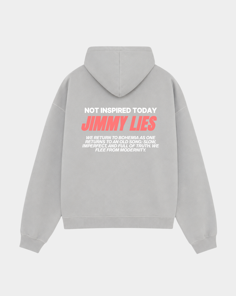 LIGHT GREY RETRO HOODIE