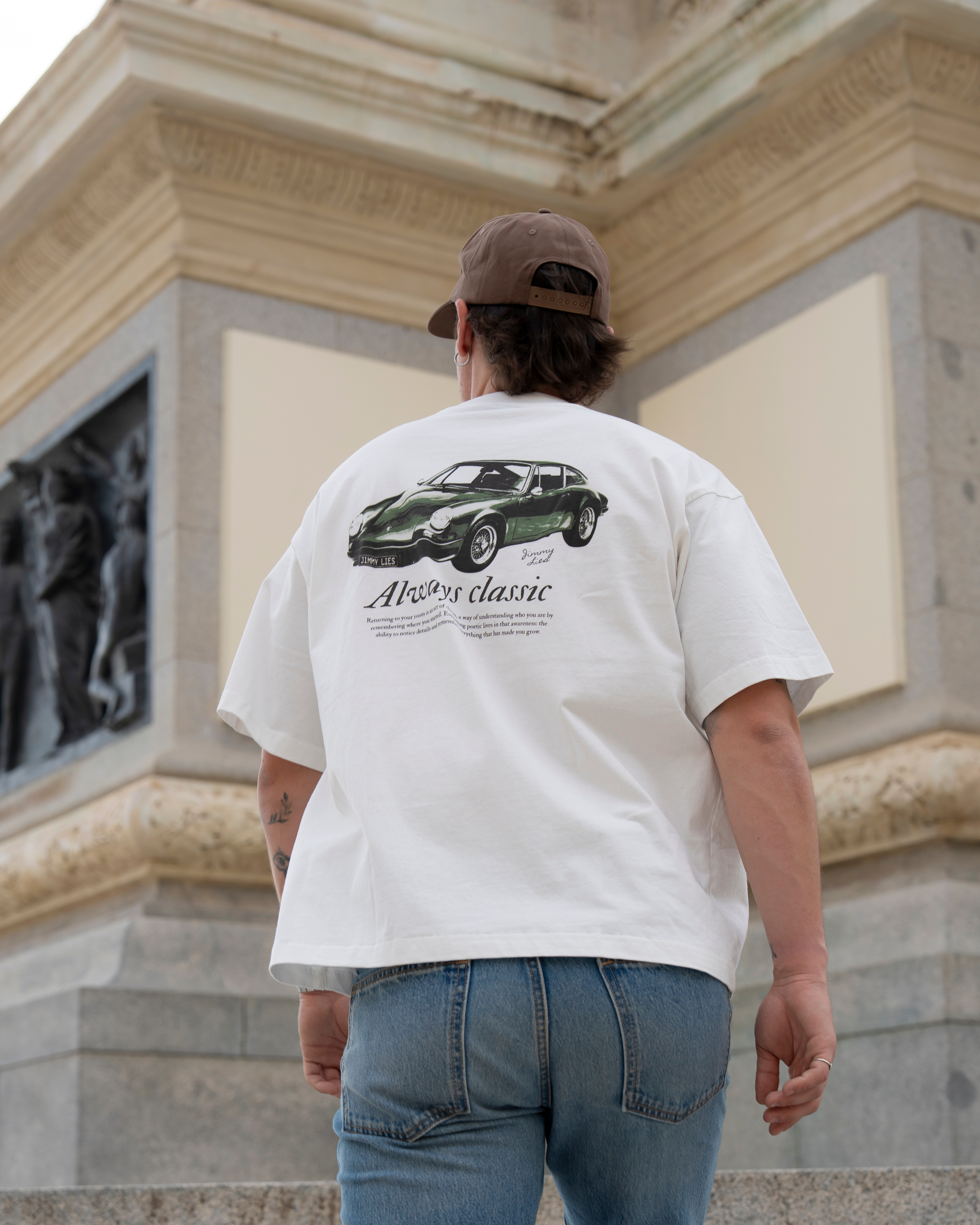 WHITE PORSCHE TEE