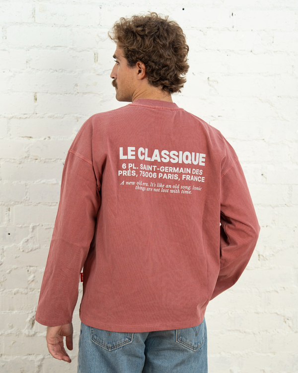 PARIS RED LONG TEE
