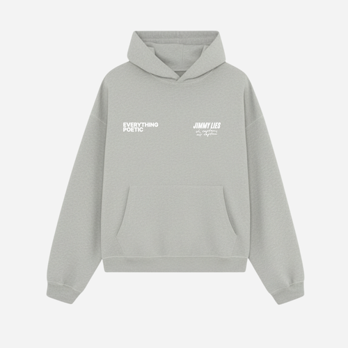 LIGHT GREY RETRO HOODIE