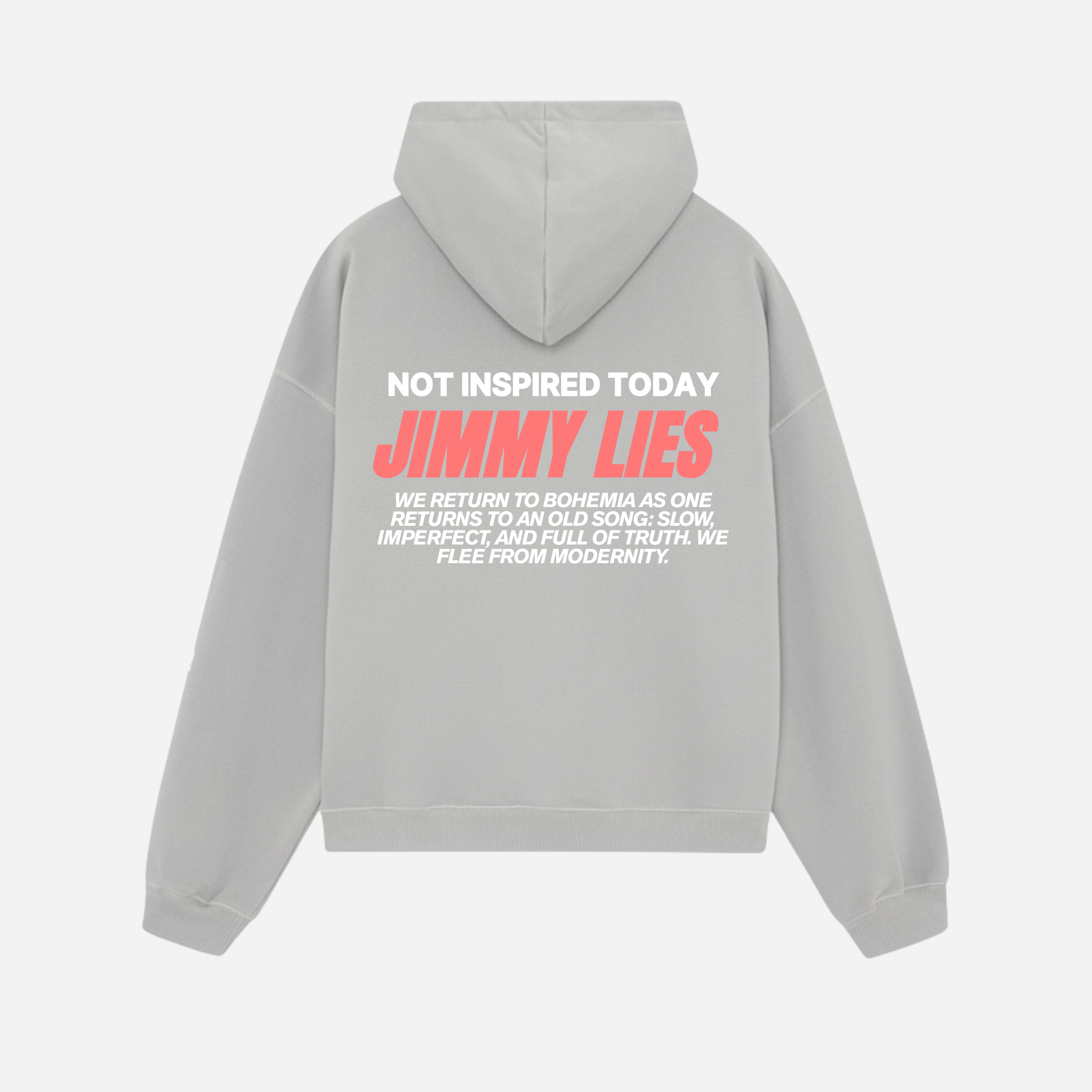 LIGHT GREY RETRO HOODIE