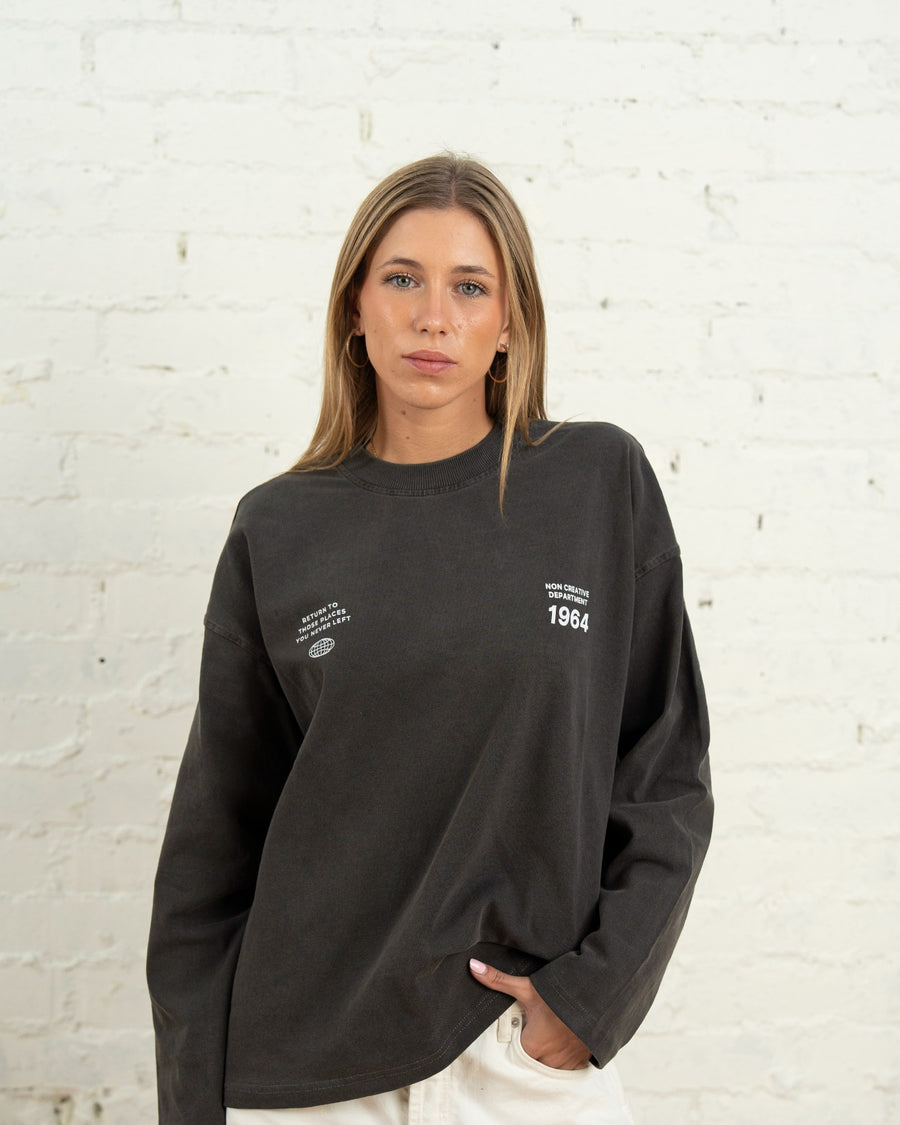 LAPS CHARCOAL LONG TEE