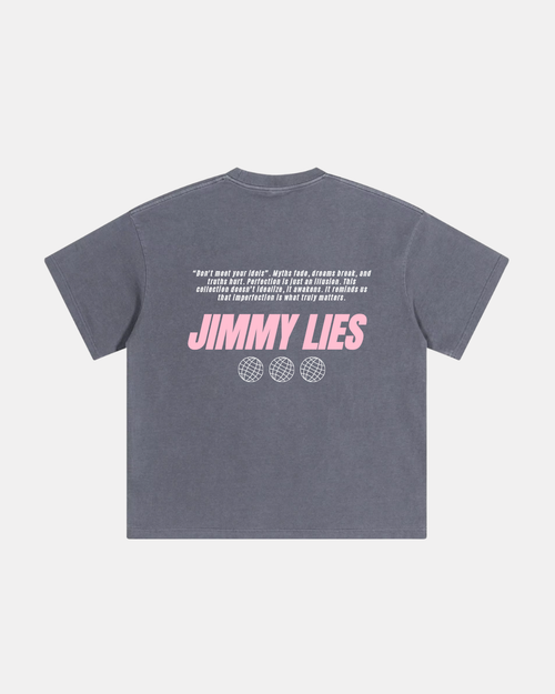 CONTRAST PINK GREY TEE