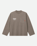 POCKET BROWN CREWNECK