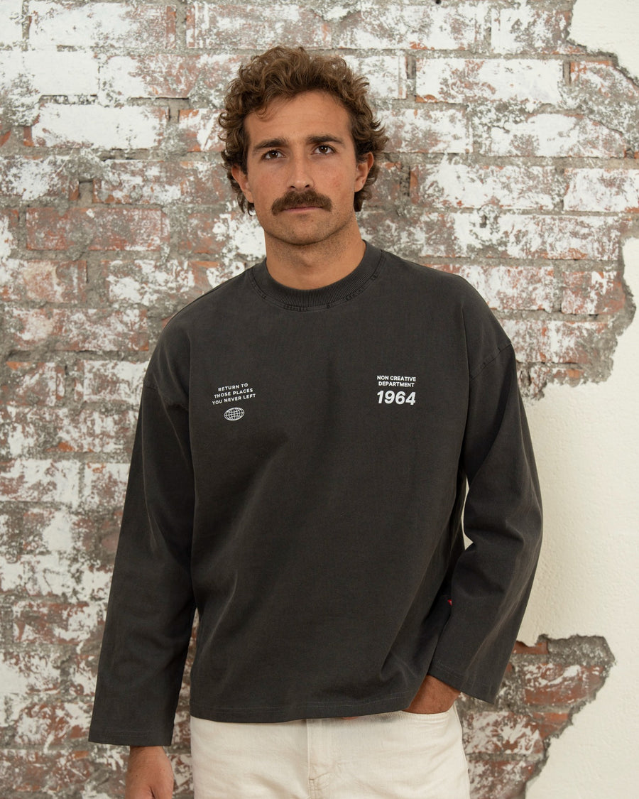 LAPS CHARCOAL LONG TEE
