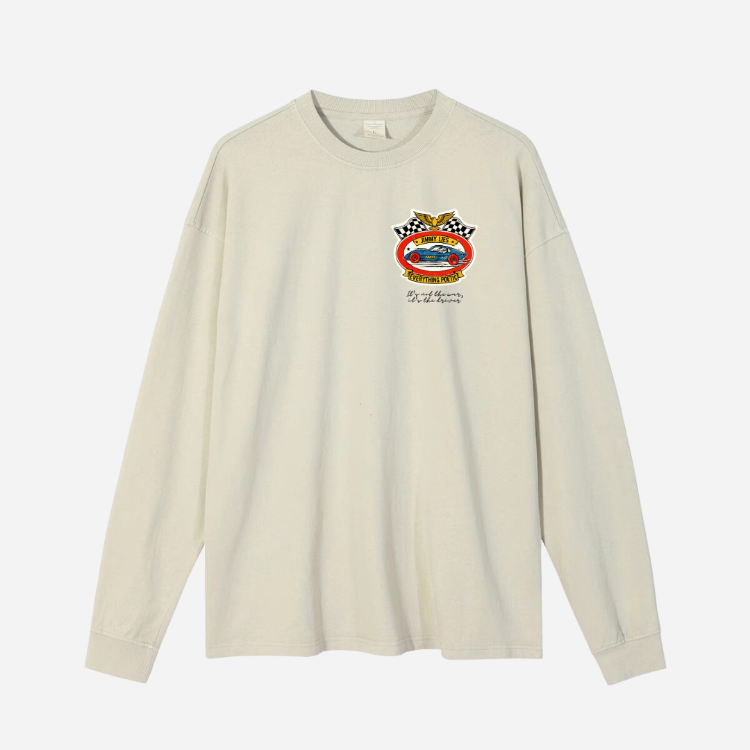 BEIGE CAR LONG TEE