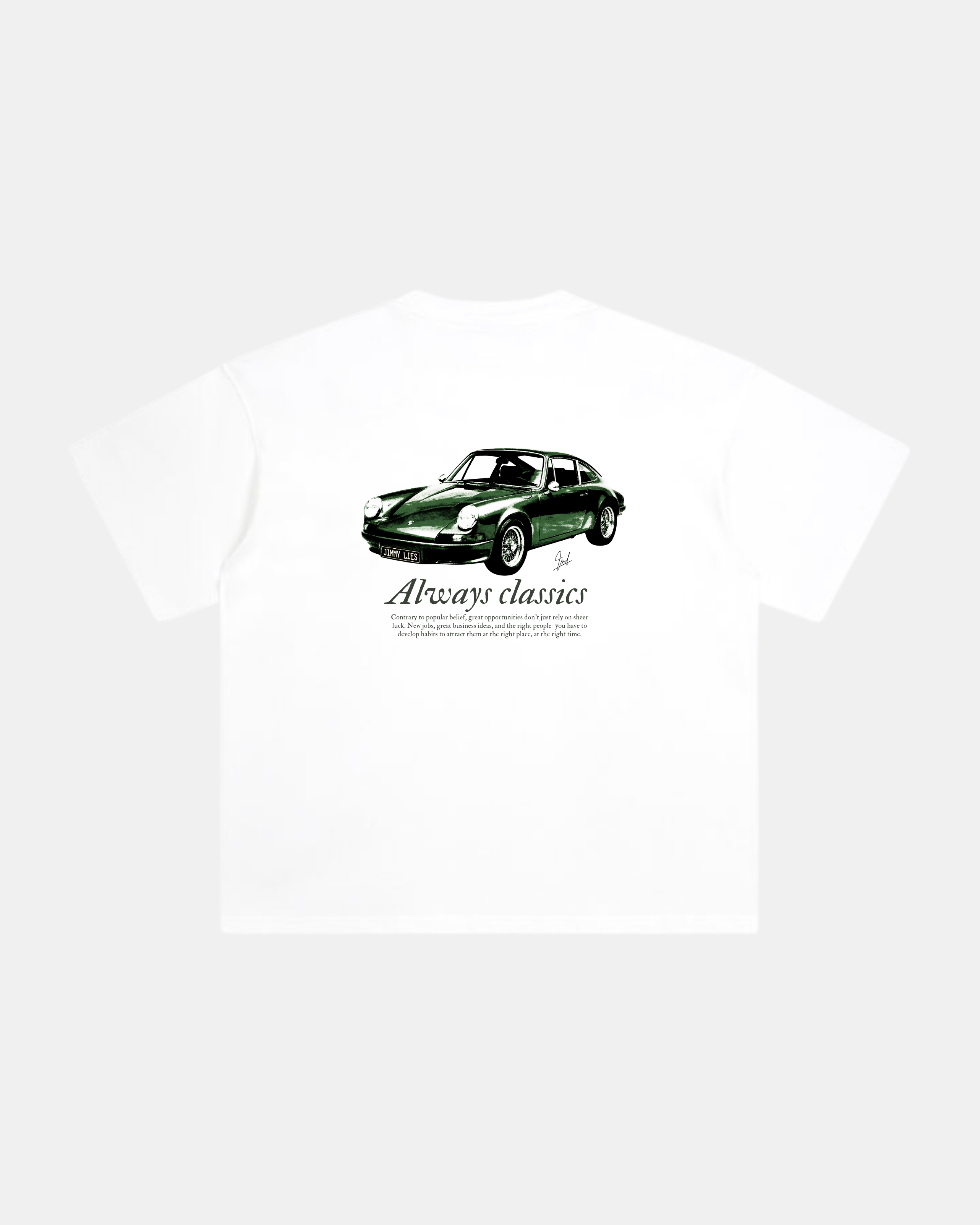 WHITE PORSCHE TEE