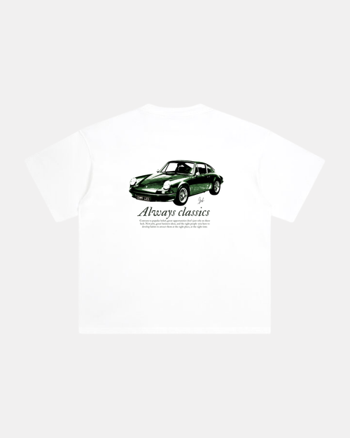 WHITE PORSCHE TEE