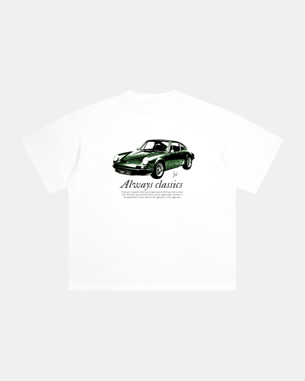 WHITE PORSCHE TEE