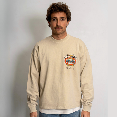 BEIGE CAR LONG TEE