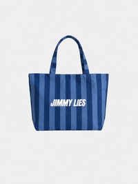 BLUE STRIPED TOTE BAG