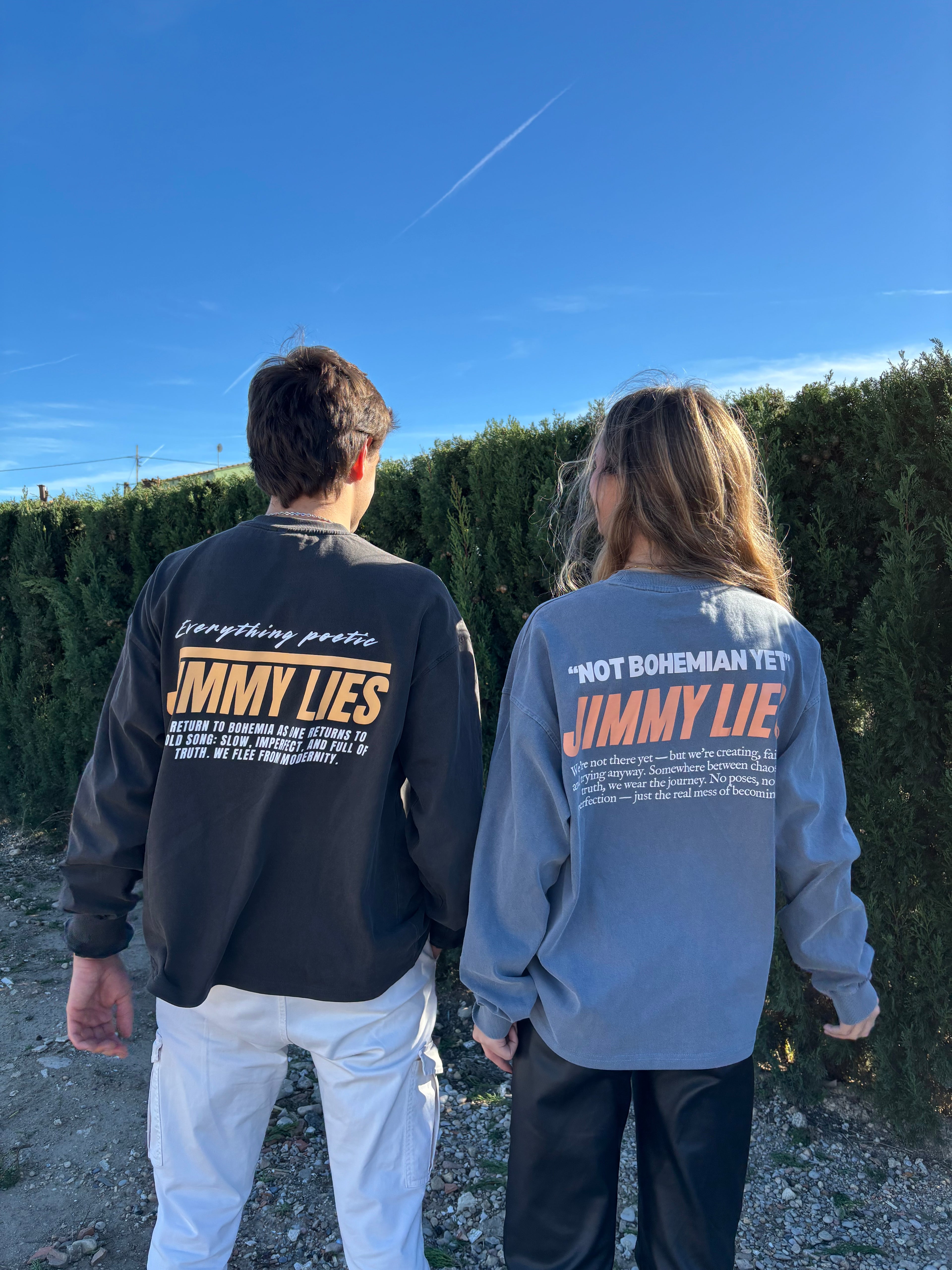 "NOT BOHEMIAN YET" BLUE