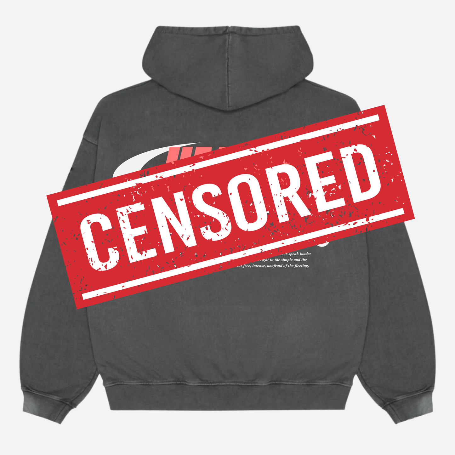 CHARCOAL RETRO HOODIE