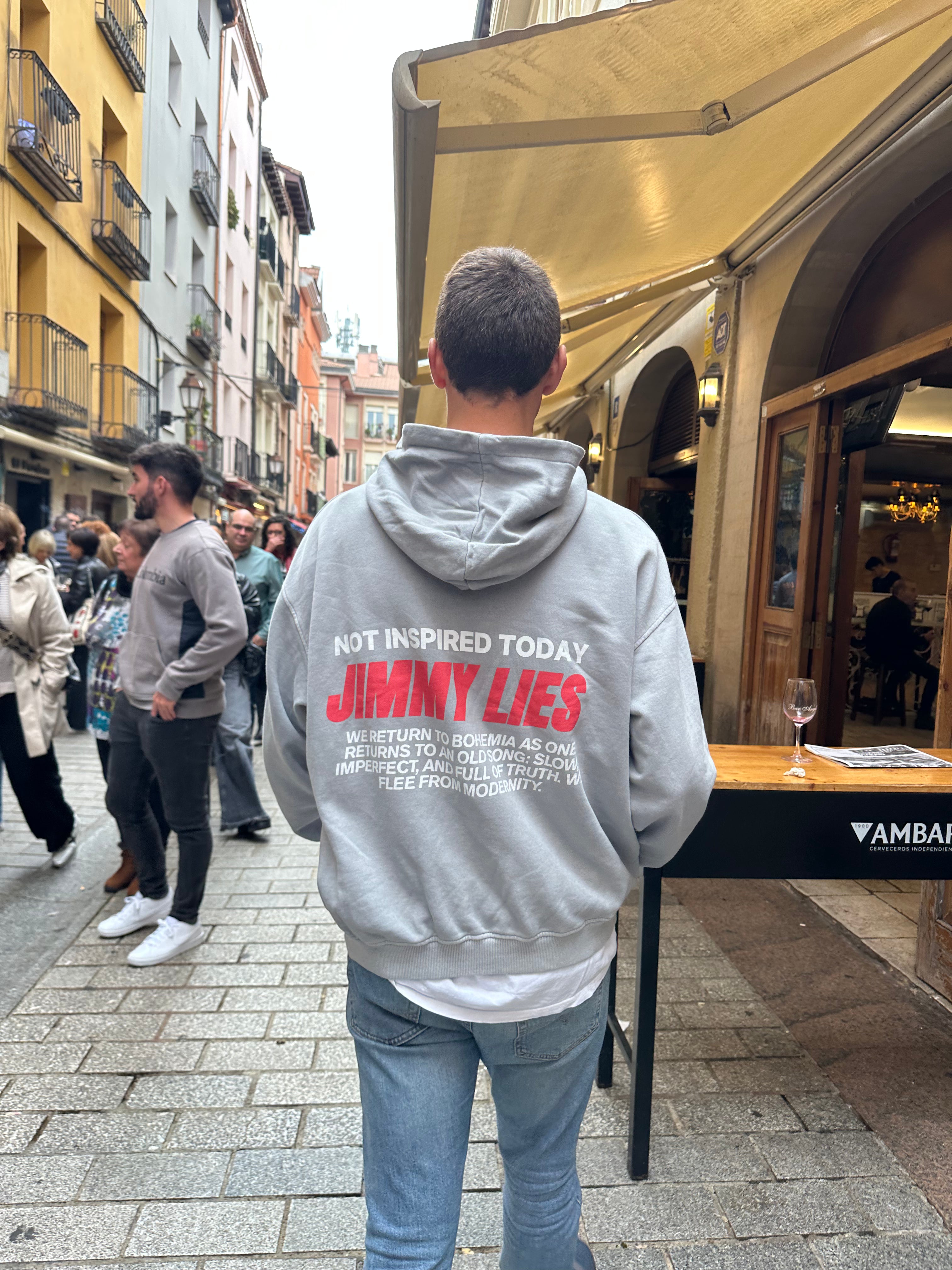 LIGHT GREY RETRO HOODIE