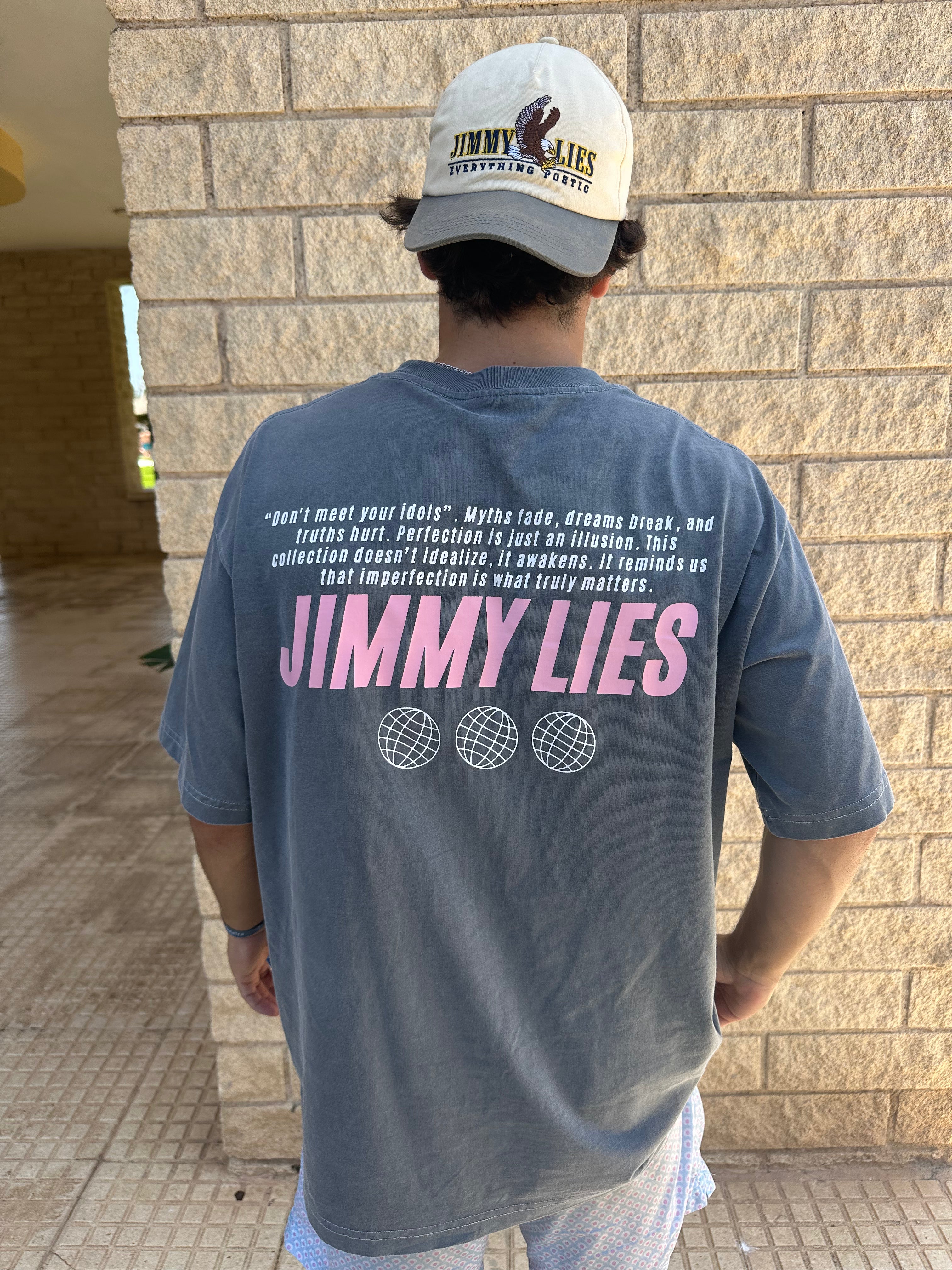 CONTRAST PINK GREY TEE