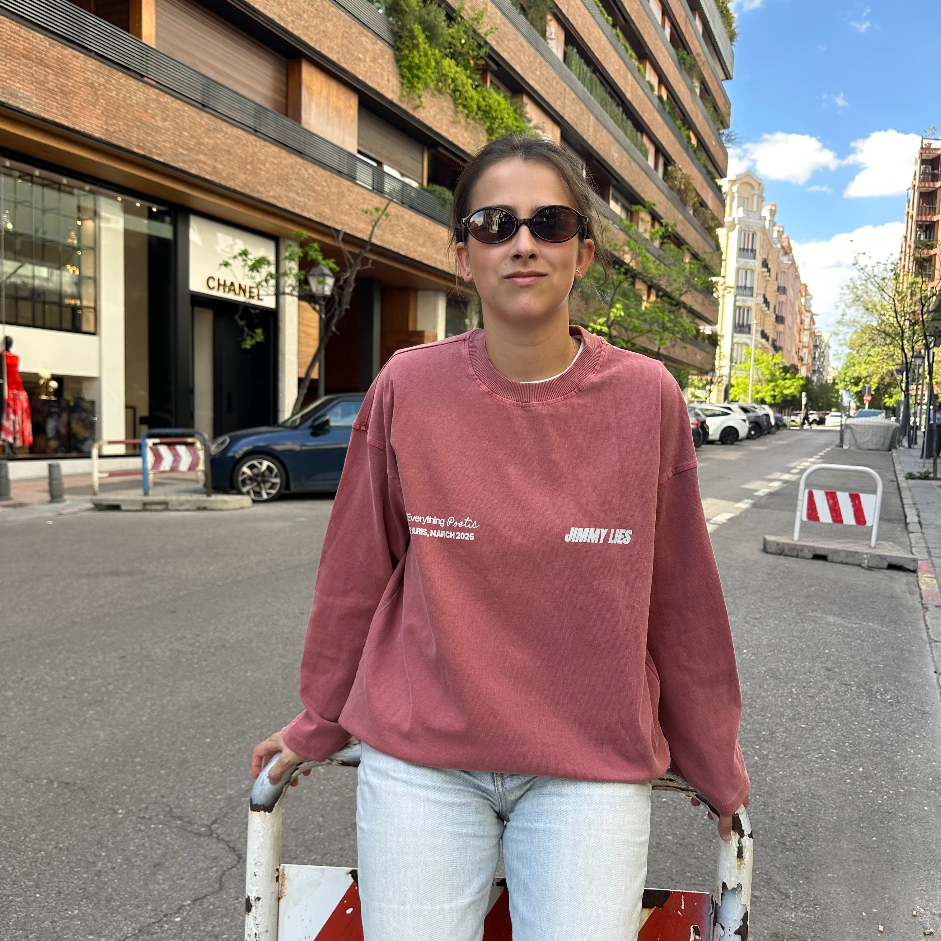 PARIS RED LONG TEE