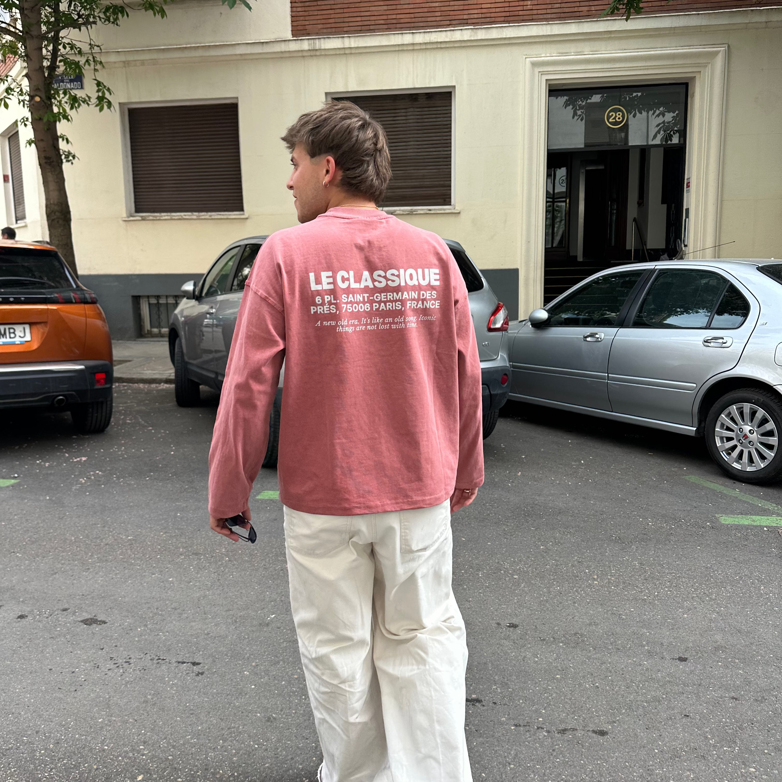 PARIS RED LONG TEE