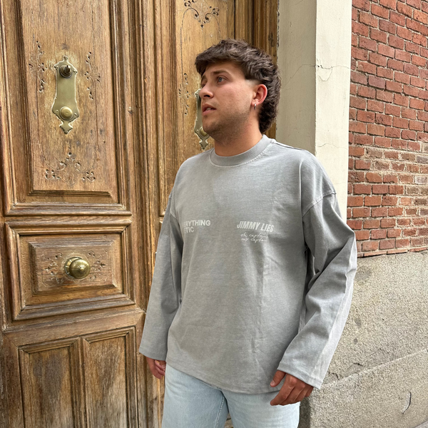 LIGHT GREY LONG TEE V.1
