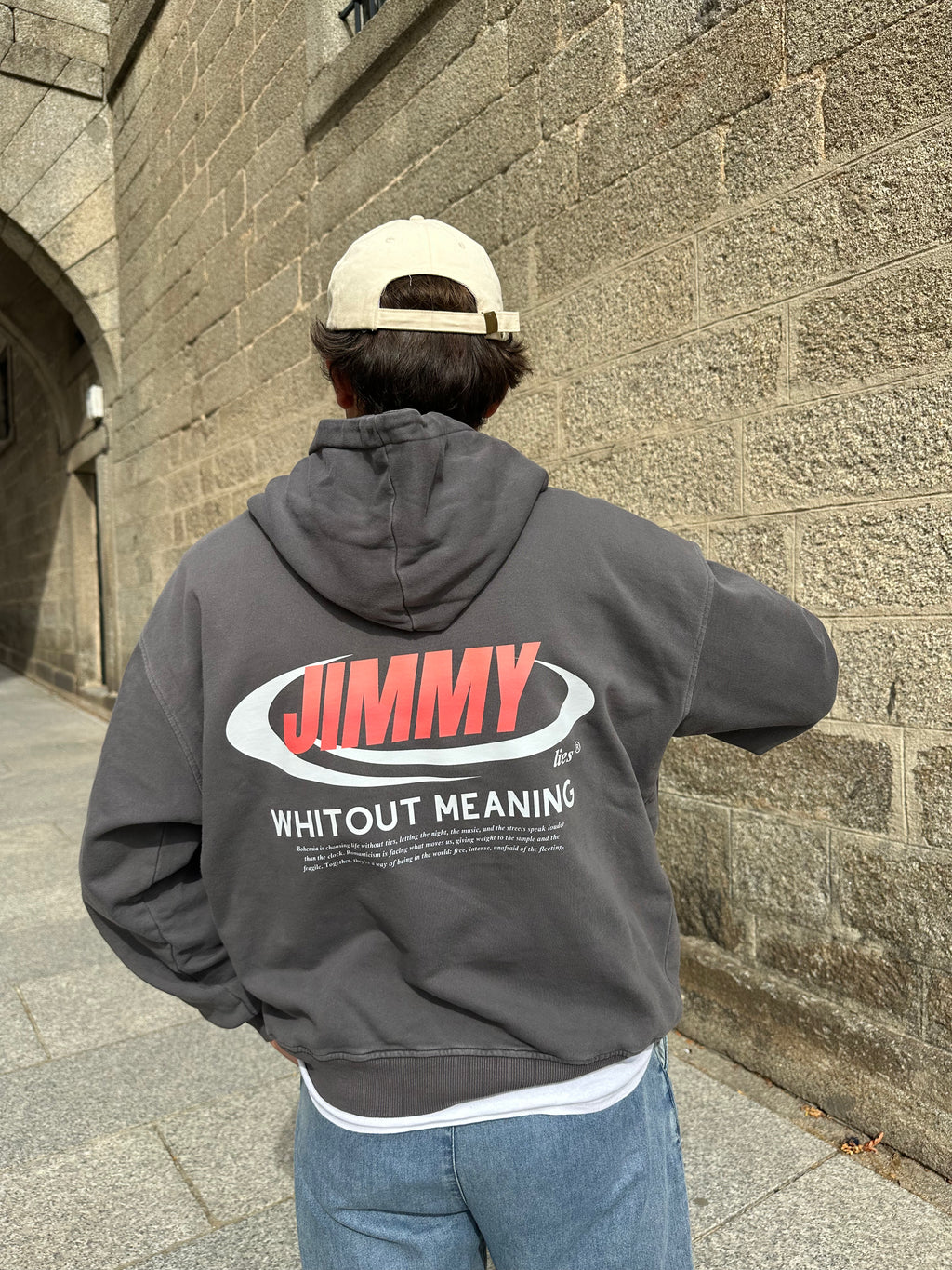 CHARCOAL RETRO HOODIE