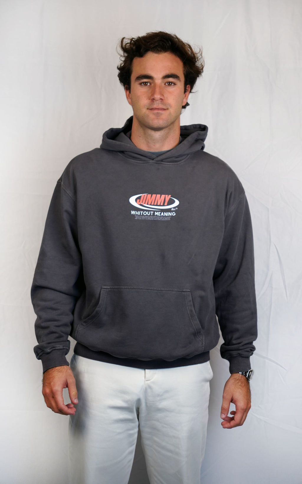 CHARCOAL RETRO HOODIE