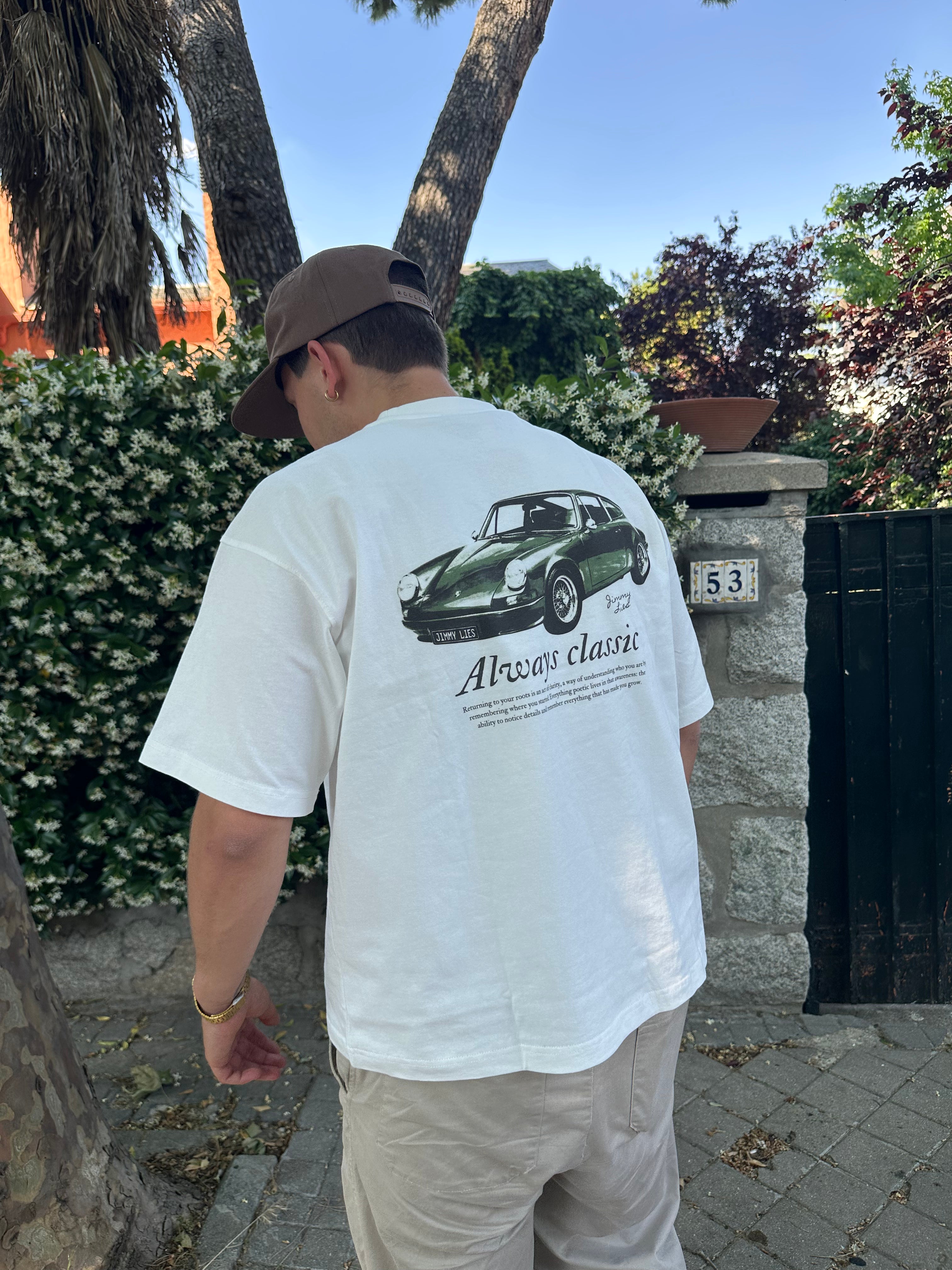WHITE PORSCHE TEE