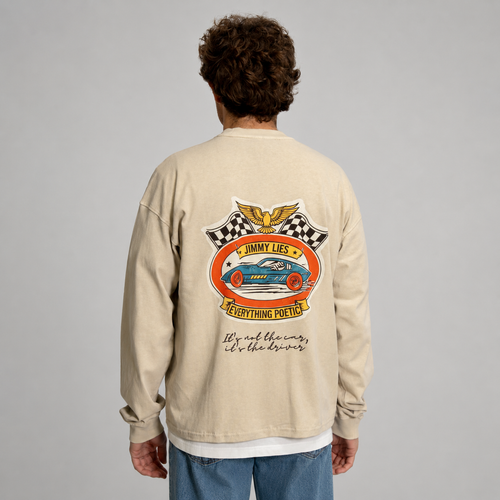 BEIGE CAR LONG TEE