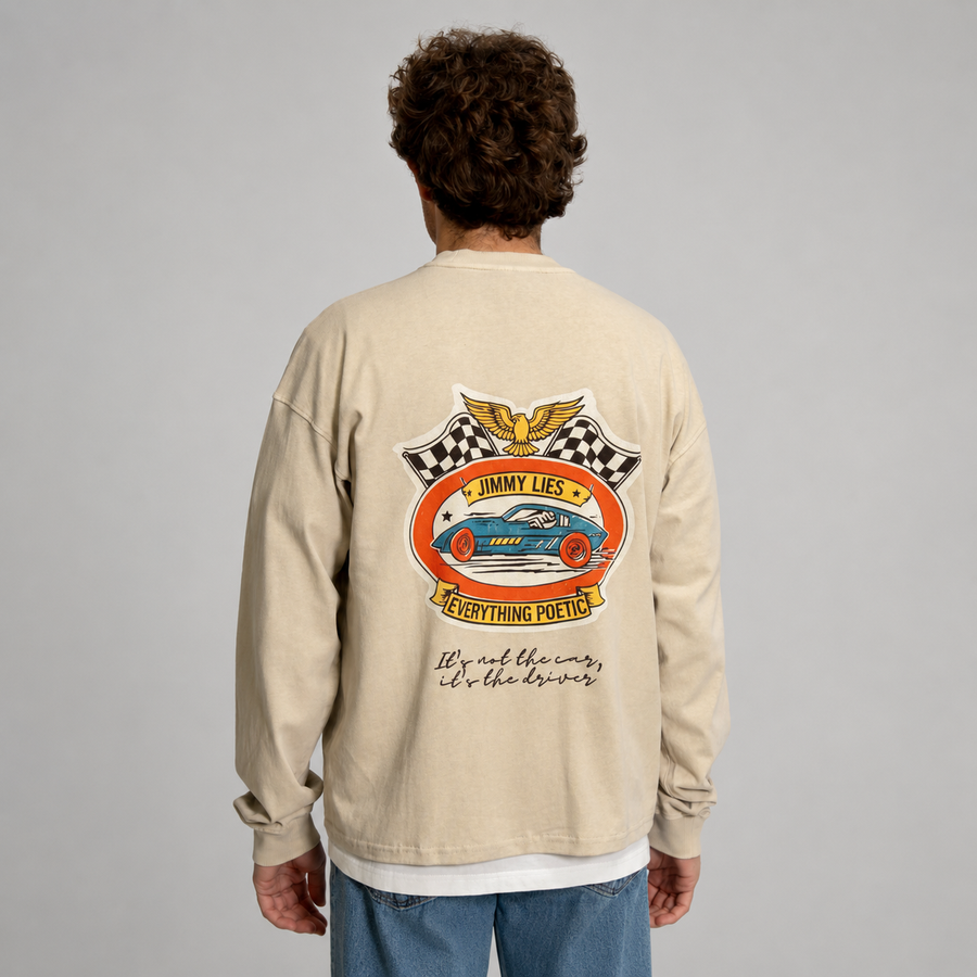 BEIGE CAR LONG TEE