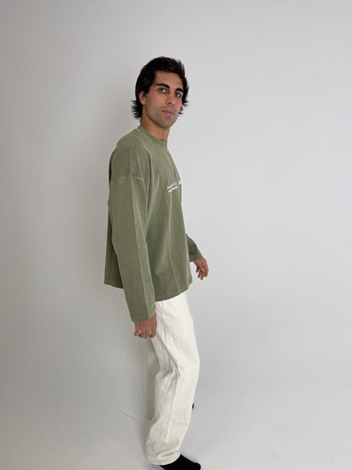 GREEN LONG TEE