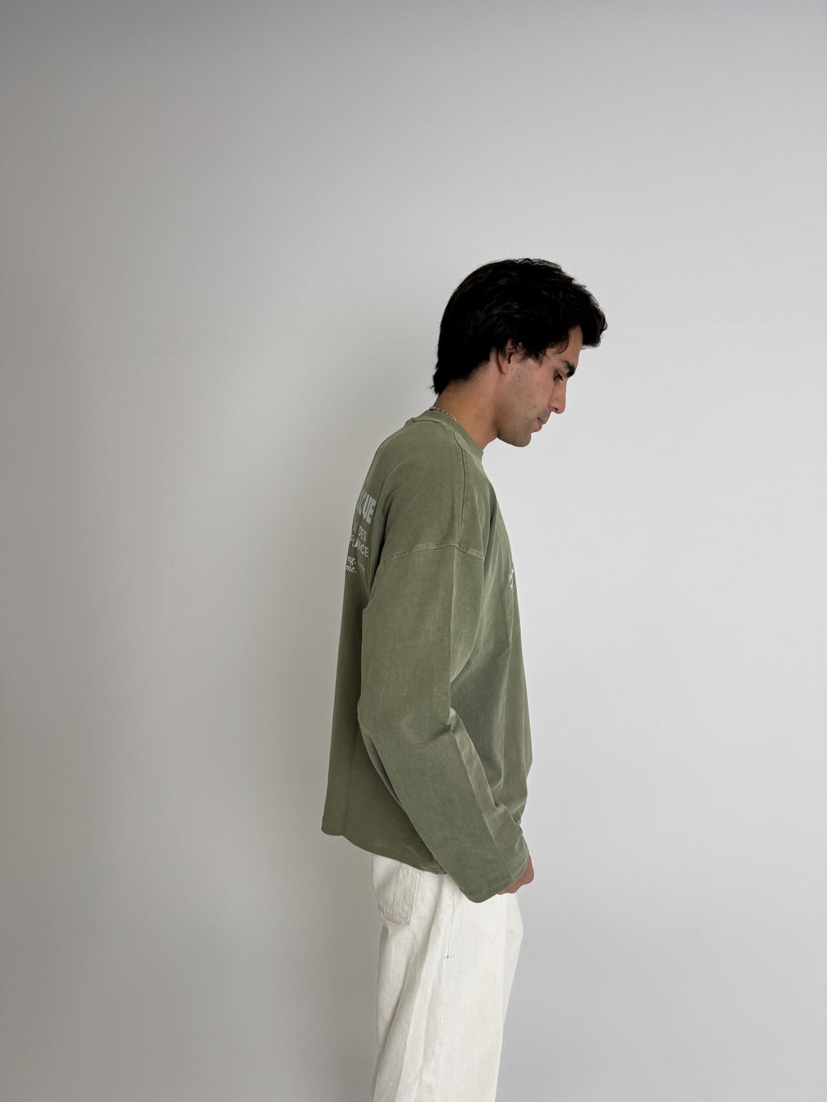 GREEN LONG TEE