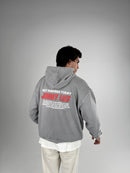 LIGHT GREY RETRO HOODIE