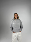 LIGHT GREY RETRO HOODIE