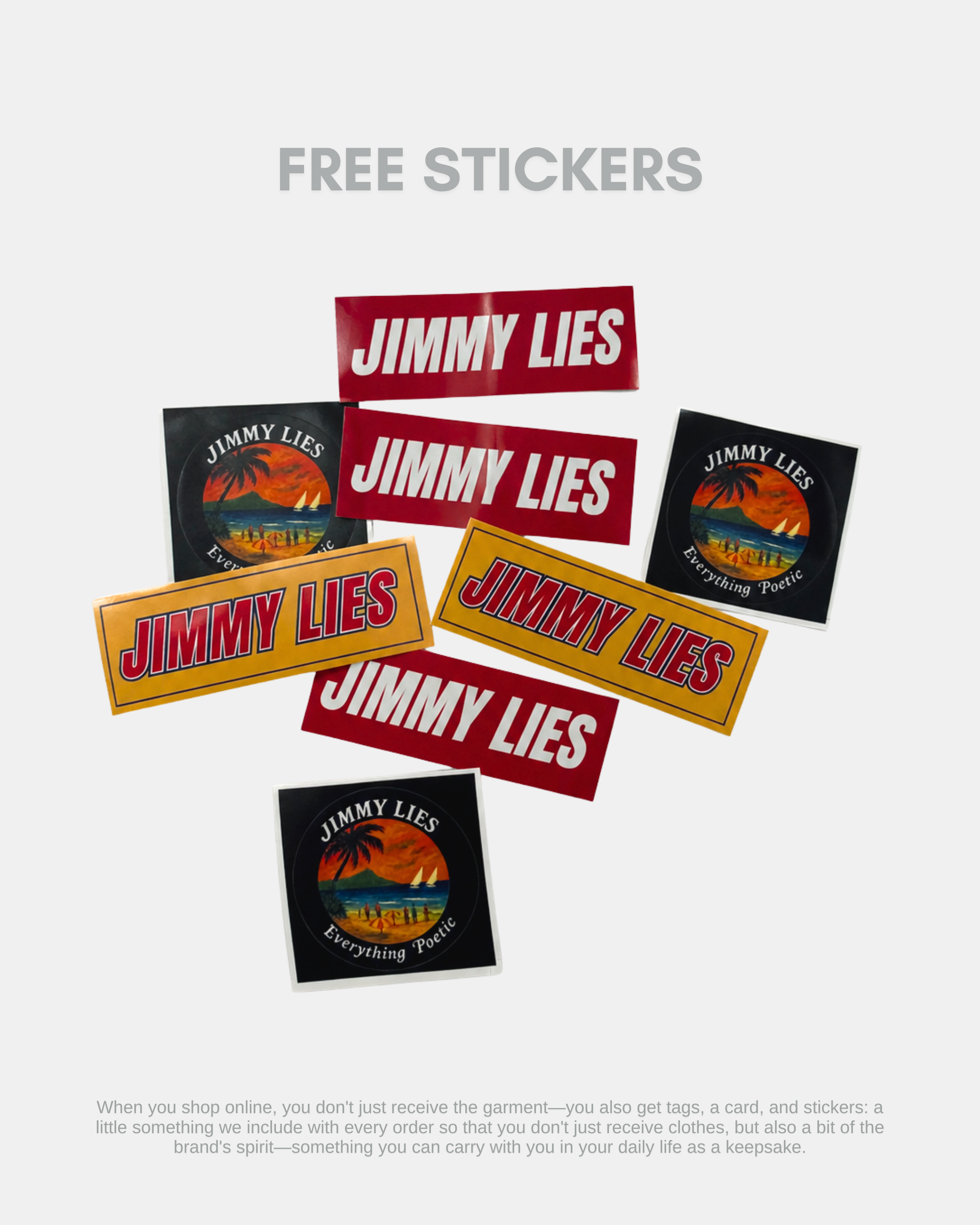 Free stickers Jimmy Lies - incluidos en cada pedido